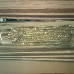 Christine Wu Gold Sequin Gown